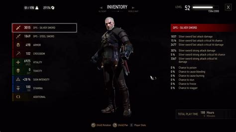 Wild at Heart dwells deeper into alchemy tree giving the <b>build</b> more versatility and provides some niche elements when comparing to more combat focused <b>build</b>! How it works: Rend is your main damage dealer and you aim to maximize the damage. . Witcher 3 canon build